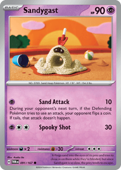 Sandygast #91 — Pokemon Twilight Masquerade