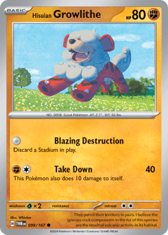 Hisuian Growlithe #99 — Pokemon Twilight Masquerade