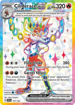 Cinderace ex #157 — Pokemon Stellar Crown