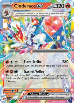 Cinderace ex #28 — Pokemon Stellar Crown