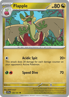 Flapple #139 — Pokemon Surging Sparks