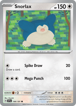 Snorlax #144 — Pokemon Surging Sparks