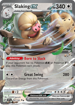 Slaking ex #147 — Pokemon Surging Sparks