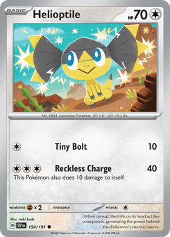 Helioptile #154 — Pokemon Surging Sparks