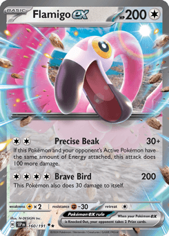 Flamigo ex #160 — Pokemon Surging Sparks