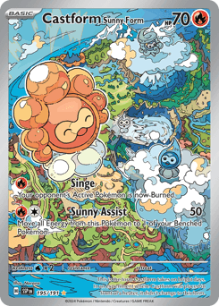 Castform Sunny Form #195 — Pokemon Surging Sparks
