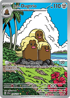 Alolan Dugtrio #208 — Pokemon Surging Sparks