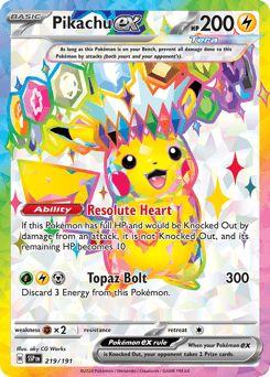 Pikachu ex #219 — Pokemon Surging Sparks