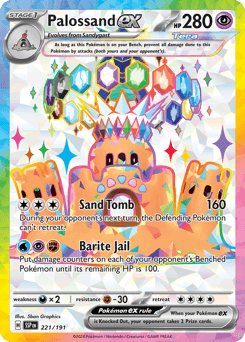 Palossand ex #221 — Pokemon Surging Sparks