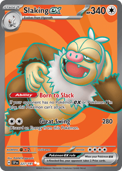 Slaking ex #227 — Pokemon Surging Sparks
