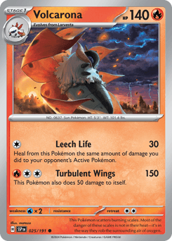 Volcarona #25 — Pokemon Surging Sparks