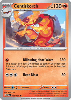 Centiskorch #28 — Pokemon Surging Sparks