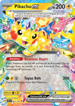Pikachu ex #57 — Pokemon Surging Sparks