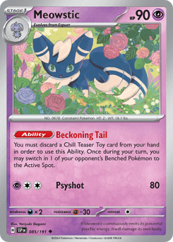 Meowstic #85 — Pokemon Surging Sparks