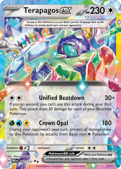 Terapagos ex #92 — Pokemon Prismatic Evolutions