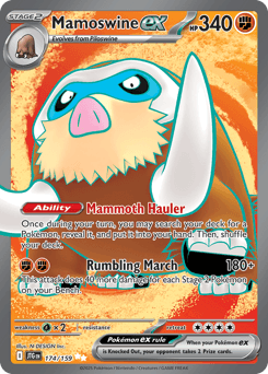 Mamoswine ex #174 — Pokemon Journey Together