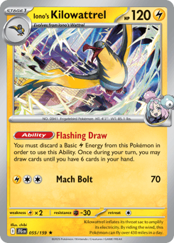 Iono's Kilowattrel #55 — Pokemon Journey Together