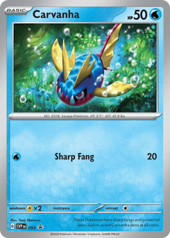 Carvanha #93 — Pokemon Promo