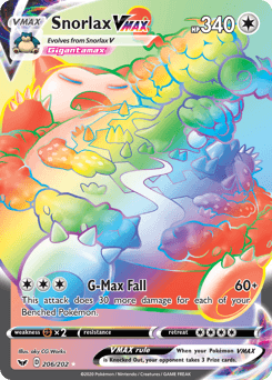 Snorlax VMax #206 — Pokemon Sword & Shield