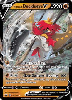 Hisuian Decidueye V #83 — Pokemon Astral Radiance