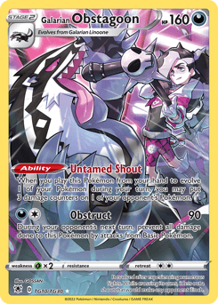 Galarian Obstagoon #TG10 — Pokemon Astral Radiance