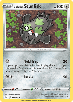 Galarian Stunfisk #127 — Pokemon Lost Origin