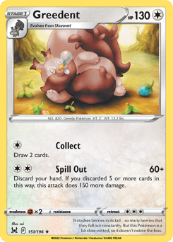 Greedent #151 — Pokemon Lost Origin