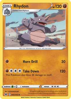 Rhydon #90 — Pokemon Lost Origin