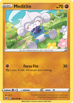 Meditite #99 — Pokemon Lost Origin
