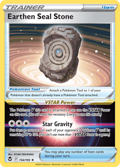 Earthen Seal Stone #154 — Pokemon Silver Tempest