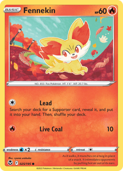 Fennekin #25 — Pokemon Silver Tempest