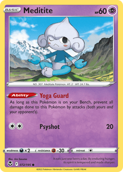 Meditite #72 — Pokemon Silver Tempest