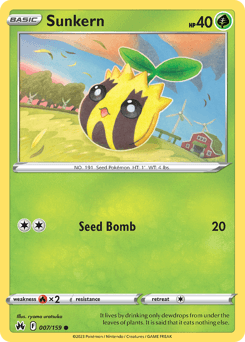 Sunkern #7 — Pokemon Crown Zenith