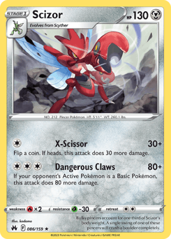 Scizor #86 — Pokemon Crown Zenith