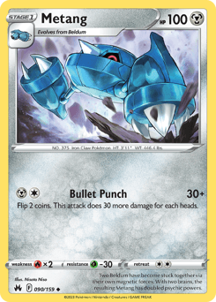 Metang #90 — Pokemon Crown Zenith