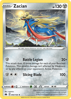 Zacian #94 — Pokemon Crown Zenith