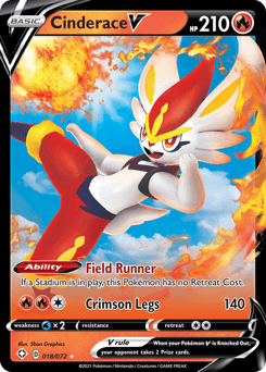 Cinderace V #18 — Pokemon Shining Fates