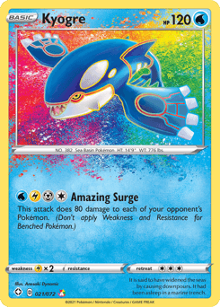 Kyogre #21 — Pokemon Shining Fates