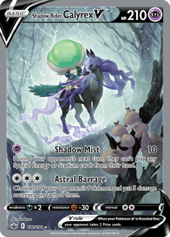Shadow Rider Calyrex V #172 — Pokemon Chilling Reign