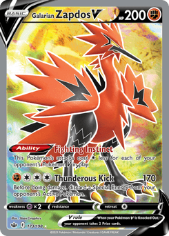 Galarian Zapdos V #173 — Pokemon Chilling Reign