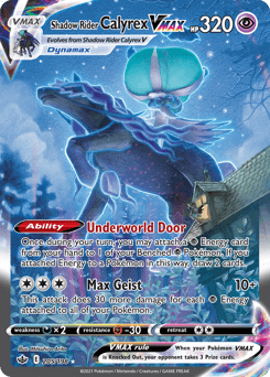 Shadow Rider Calyrex VMAX #205 — Pokemon Chilling Reign
