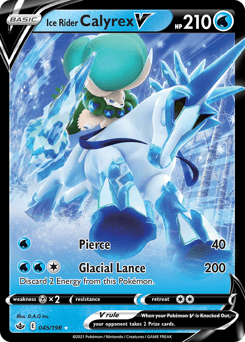Ice Rider Calyrex V #45 — Pokemon Chilling Reign