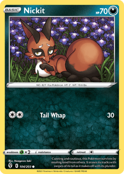 Nickit #104 — Pokemon Evolving Skies