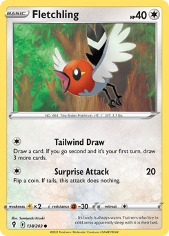 Fletchling #138 — Pokemon Evolving Skies
