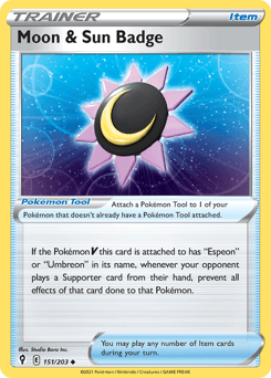 Moon & Sun Badge #151 — Pokemon Evolving Skies