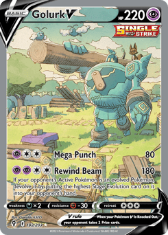 Golurk V #182 — Pokemon Evolving Skies