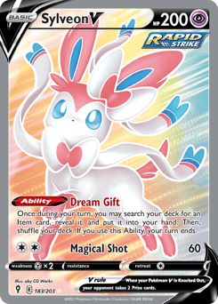 Sylveon V #183 — Pokemon Evolving Skies