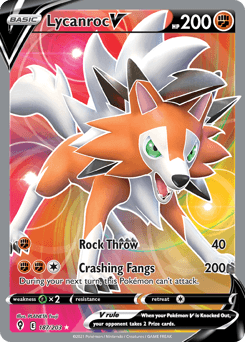 Lycanroc V #187 — Pokemon Evolving Skies