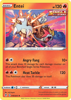 Entei #19 — Pokemon Evolving Skies