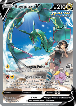 Rayquaza V #194 — Pokemon Evolving Skies